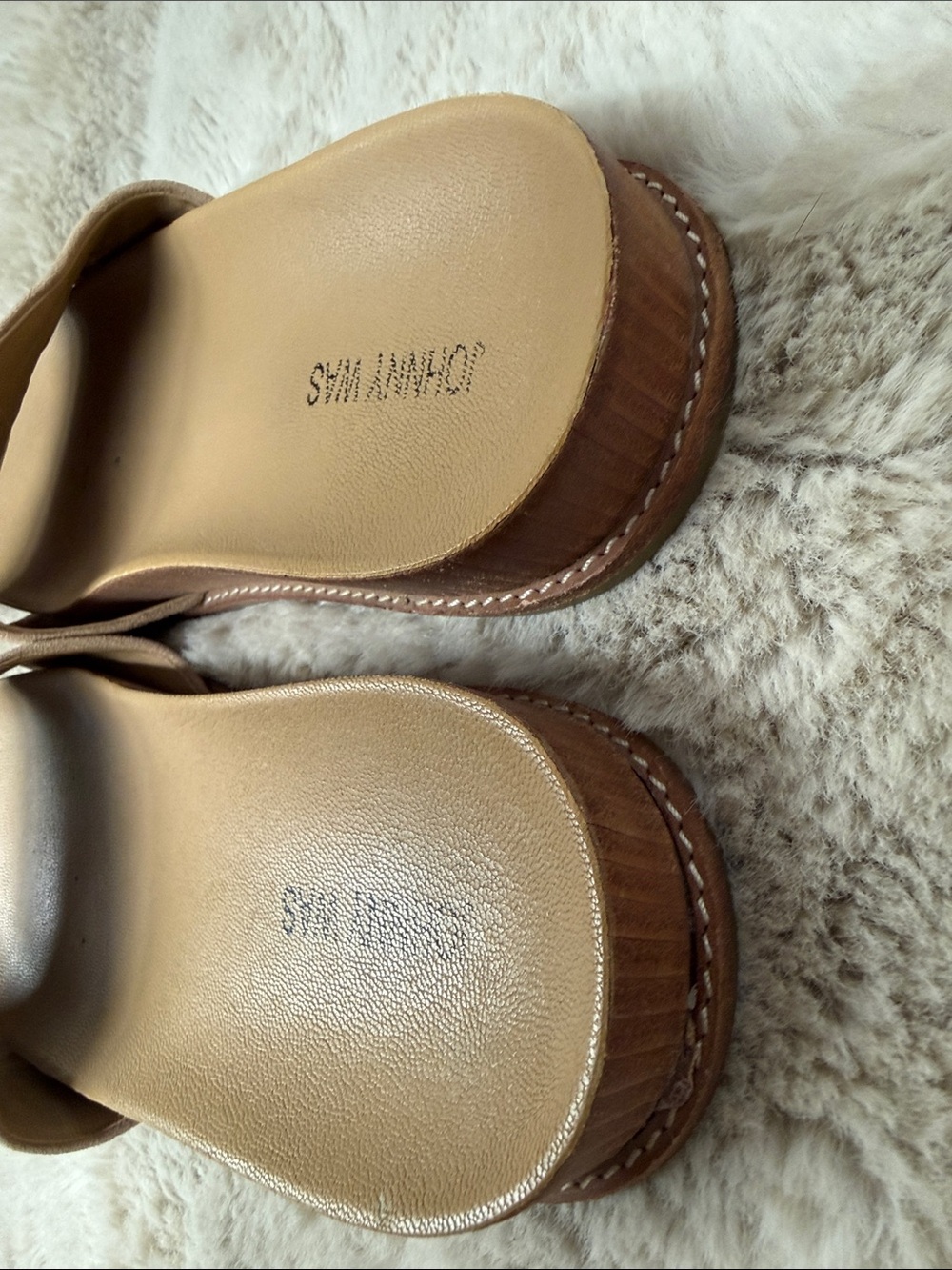 Johnny Was Watipaso Embroidered Suede Slide Sandals Tan Size 10 - Picture 9 of 13